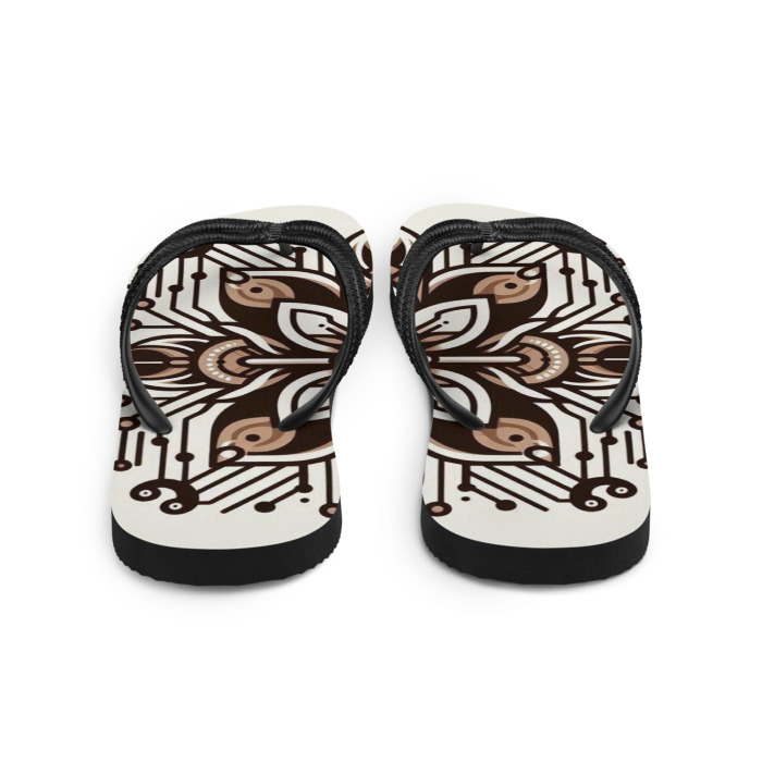 Sublimation Flip Flops, Cyber Petal Harmony