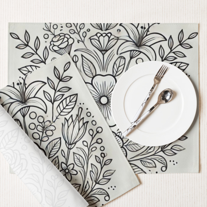 Placemat Set (4), Blossom Symphony