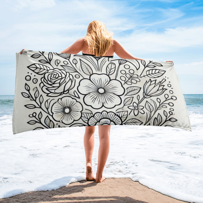 Sublimated Towel, Blossom Symphony