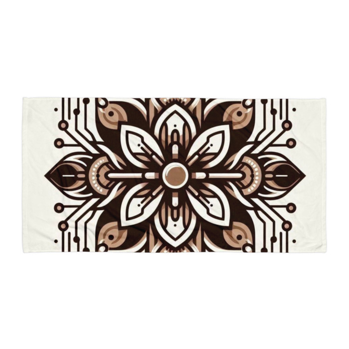 Sublimated Towel, Cyber Petal Harmony