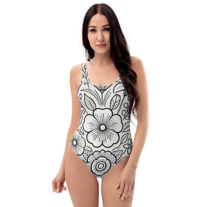 One-Piece Swimsuit, Blossom Symphony