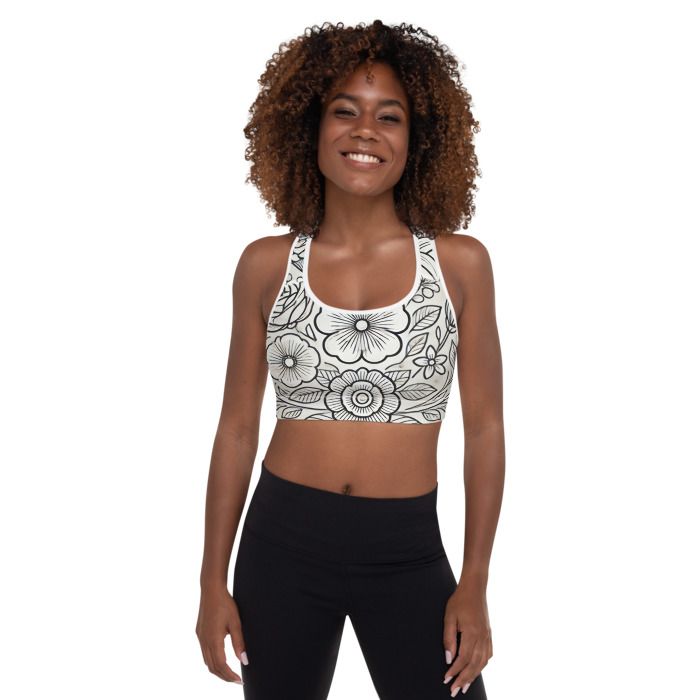 Padded Sports Bra, Blossom Symphony