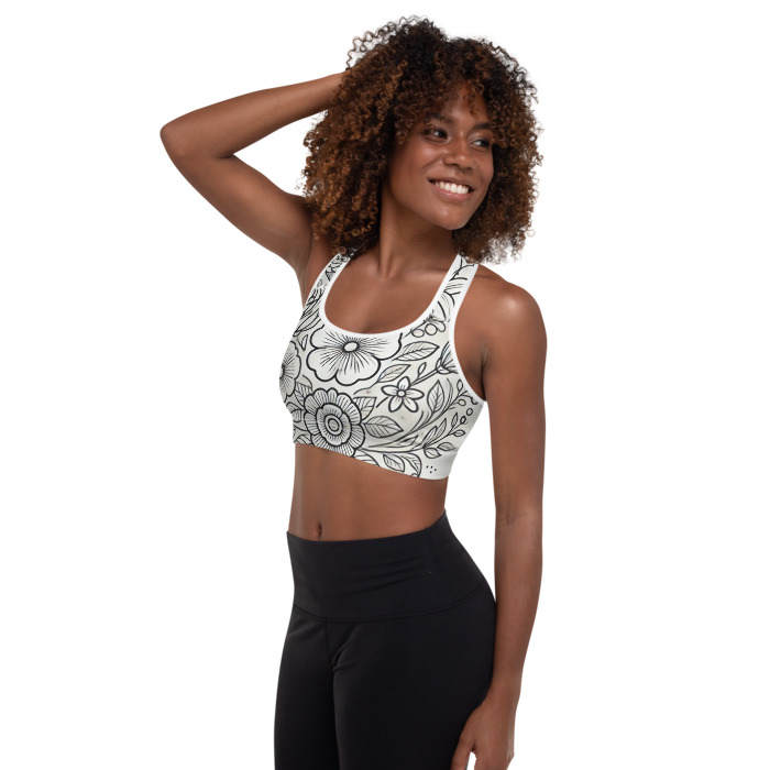 Padded Sports Bra, Blossom Symphony