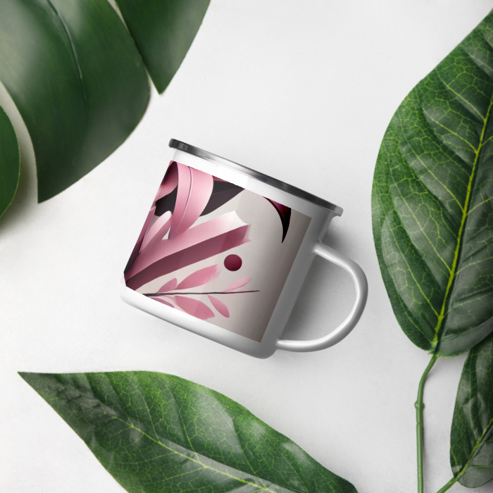 Enamel Mug, Pink Prism