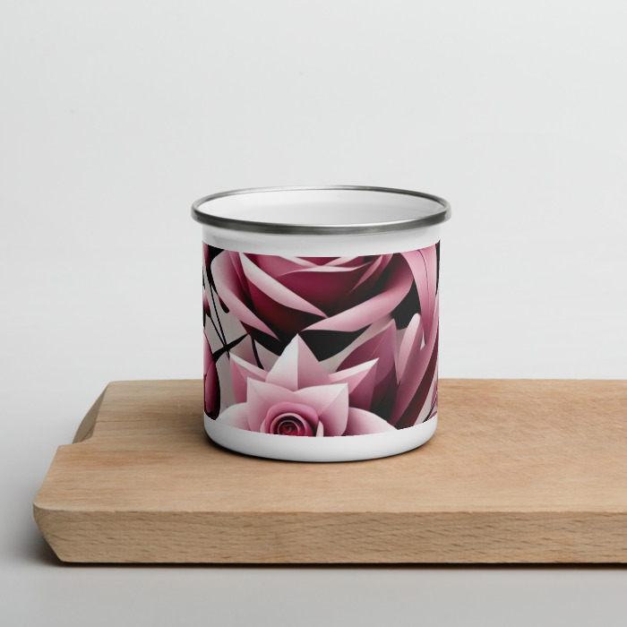 Enamel Mug, Pink Prism