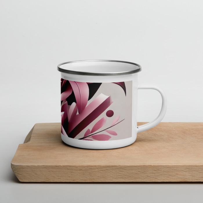 Enamel Mug, Pink Prism