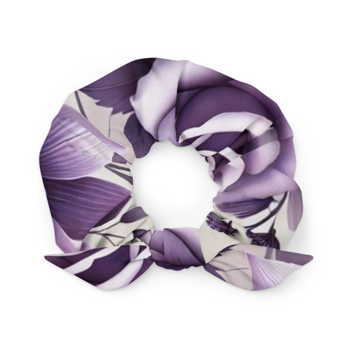 Recycled Scrunchie, Violet Elegance