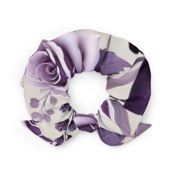 Recycled Scrunchie, Violet Elegance