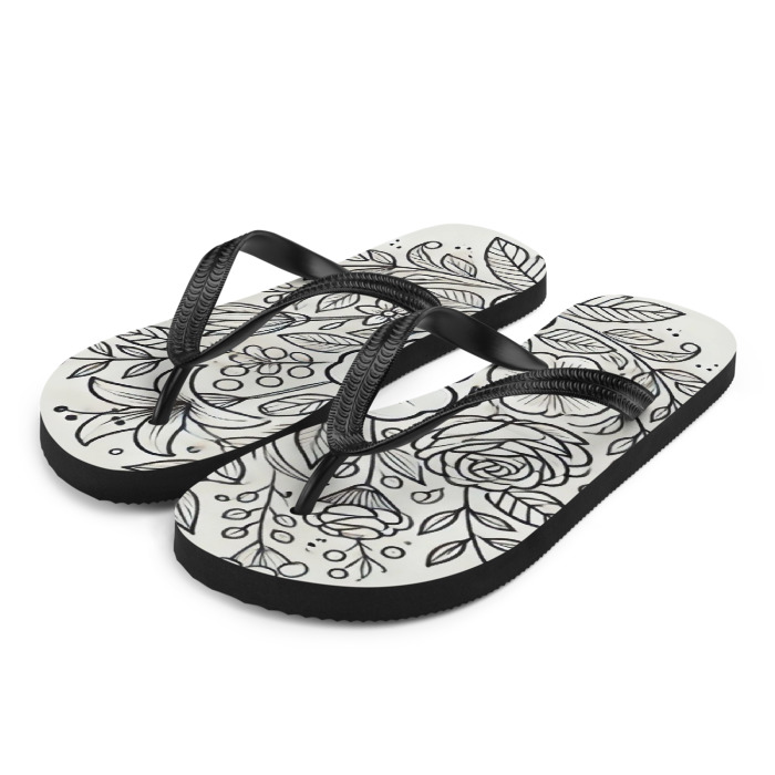 Sublimation Flip Flops, Blossom Symphony