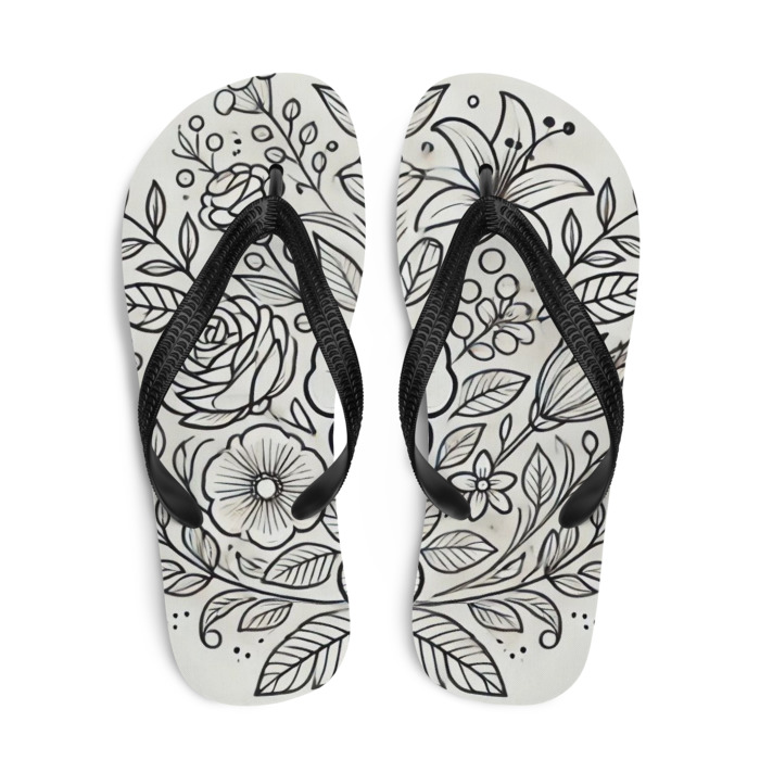 Sublimation Flip Flops, Blossom Symphony