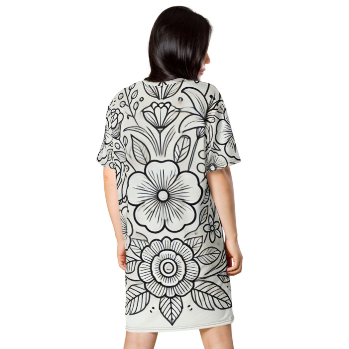 T-Shirt Dress, Blossom Symphony