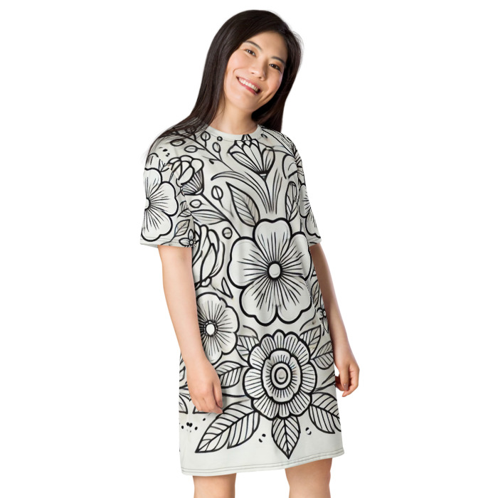 T-Shirt Dress, Blossom Symphony