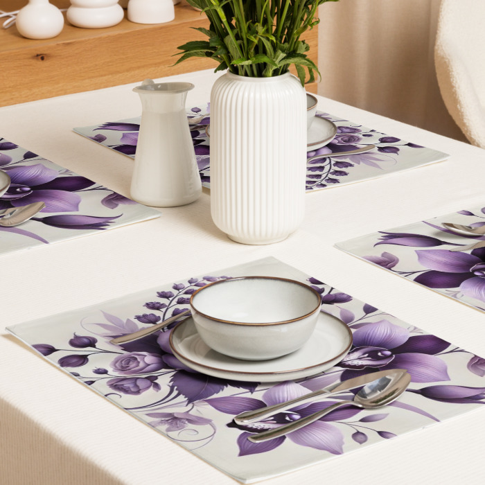 Placemat Set (4), Violet Elegance