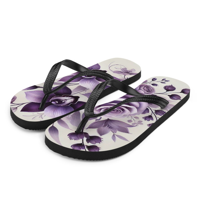 Sublimation Flip Flops, Violet Elegance