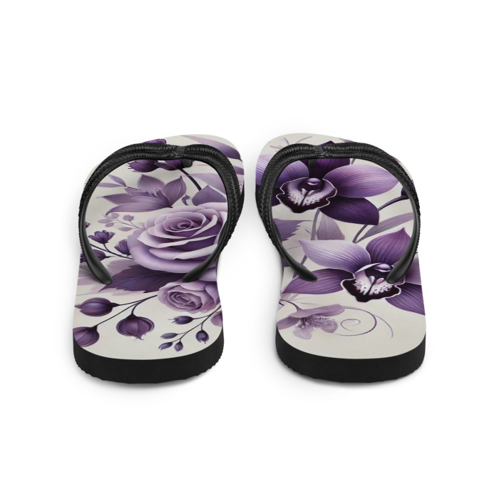 Sublimation Flip Flops, Violet Elegance