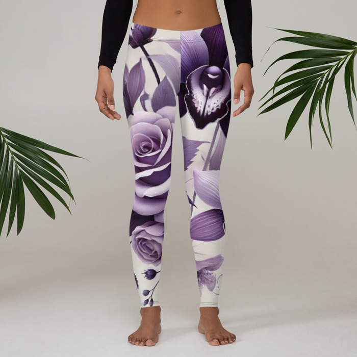 Leggings, Violet Elegance