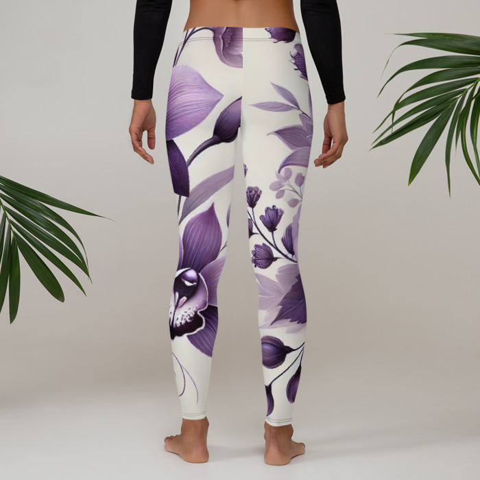 Leggings, Violet Elegance