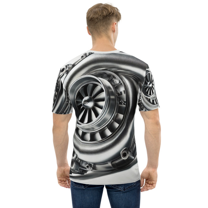 Men's Crew Neck T-Shirt, Turbo Vision