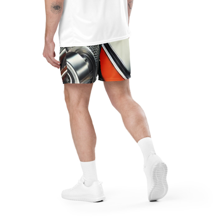 Recycled Unisex Mesh Shorts, Vintage Torque