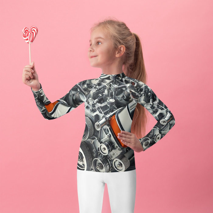 Kids Rash Guard, Vintage Torque