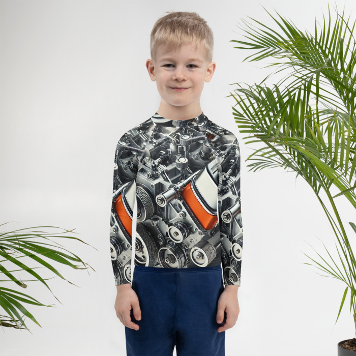 Kids Rash Guard, Vintage Torque