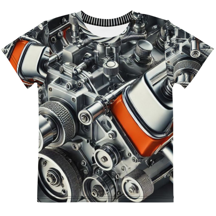 Kids Crew Neck T-Shirt, Vintage Torque