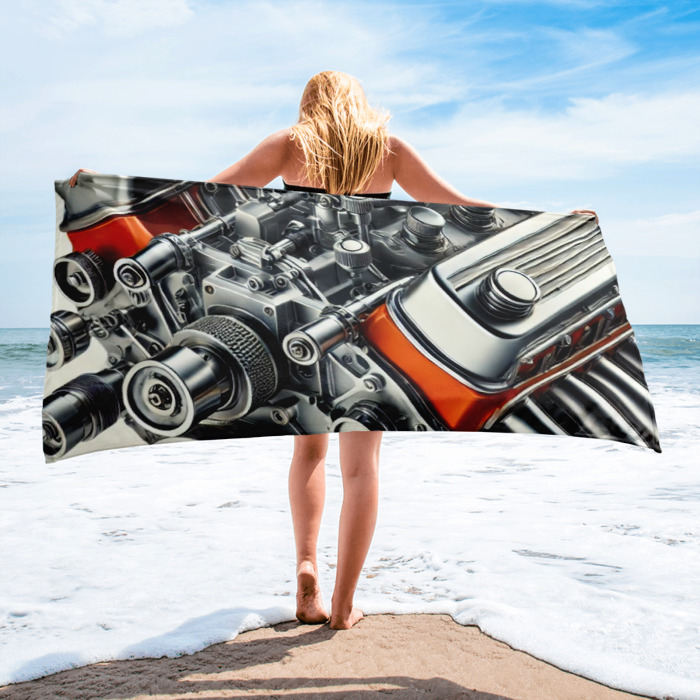 Sublimated Towel, Vintage Torque