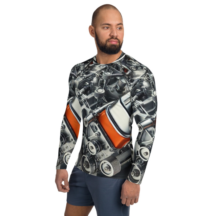 Men's Rash Guard, Vintage Torque