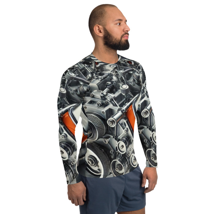 Men's Rash Guard, Vintage Torque